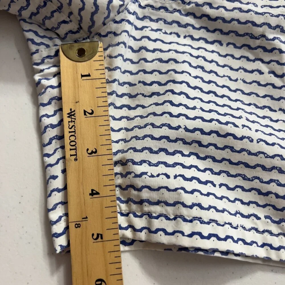 J.Crew Men’s “The Original Shortboard” Swim Trunks Size 29 Blue Wave Print
